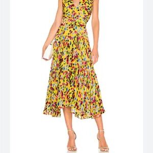 SALONI Rita dress in yellow gardenia